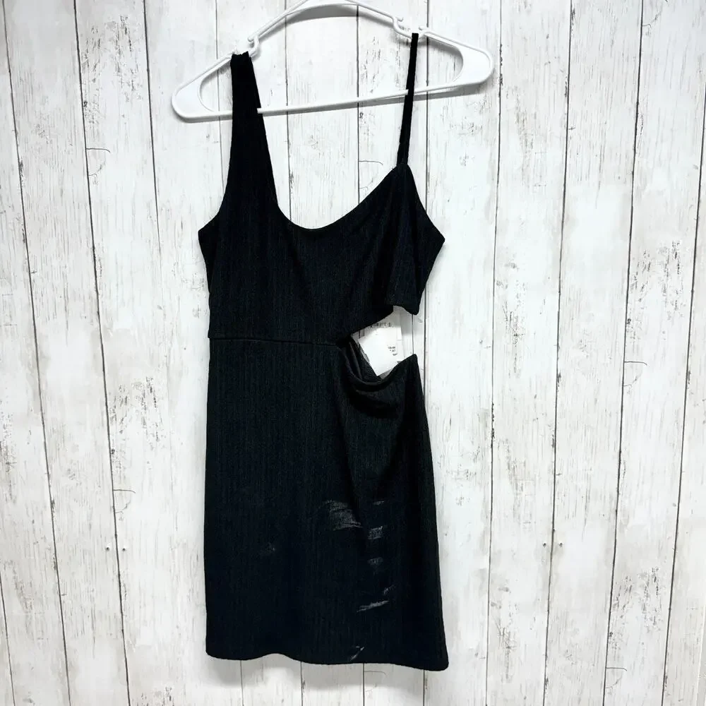 Sophie Rue‎ Dress Women Size M Asymmetrical Sleeveless Black Cut-out Mini NWT